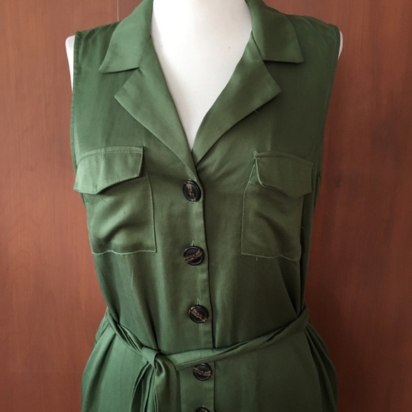 Lulus olive green shirt dress - Picture 2 of 4